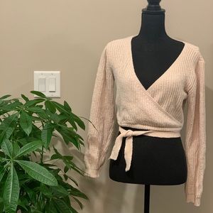 Naked Wardrobe GET A LITTLE TIED UP SWEATER